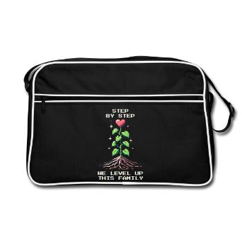 Schritt für Schritt: Level Up Familie | Patchwork - Retro Tasche - Schwarz/Weiß - Vorne