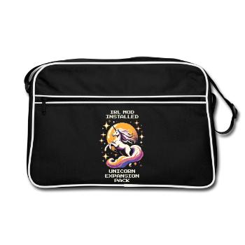 IRL Mod Installed | Unicorn Fantasy - Retro Bag - black/white - Front