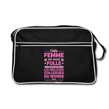 Departure Co-worker New Job Retirement - Retro Bag - black/white - Front