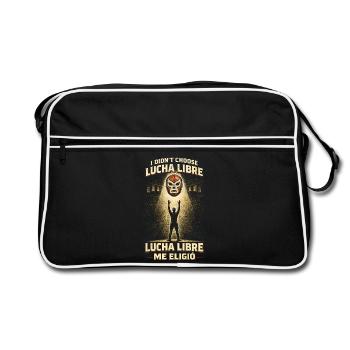 Lucha Libre Me Eligio Luchador - Retro Tasche - Schwarz/Weiß - Vorne