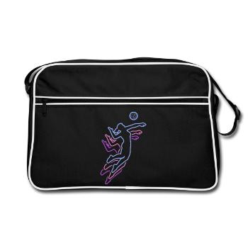 Volley-ball féminin Joueuse de volley-ball : Volley-ball de plage - Sac Retro - noir/blanc - Devant