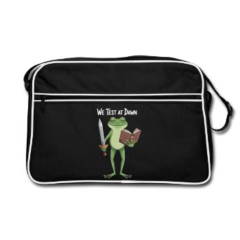Le Chevalier Grenouille à l’Aube - Sac Retro - noir/blanc - Devant