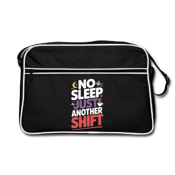 Night Shift Nurse, Tired - Retro Bag - black/white - Front
