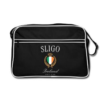 Couronne du blason de Sligo Ireland – Souvenir de voyage - Sac Retro - noir/blanc - Devant