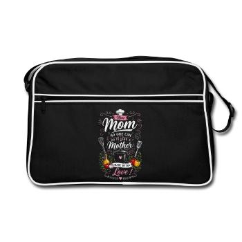 Incomparable Mom in the Kitchen - Made with love! - Retro Bag - black/white - Front