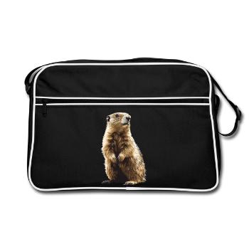 Marmots Groundhog - Retro Bag - black/white - Front