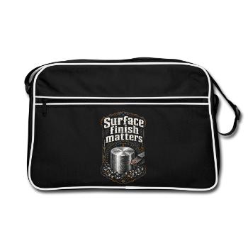 Cutting machine operator CNC router - Retro Bag - black/white - Front