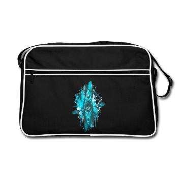 Kajak Paddeln – Kajakfahren Wassersport - Retro Tasche - Schwarz/Weiß - Vorne