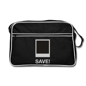 save me - Retro Bag - black/white - Front