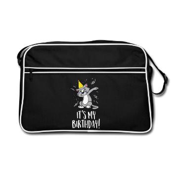 C'est mon anniversaire - Anniversaire et fête - Sac Retro - noir/blanc - Devant