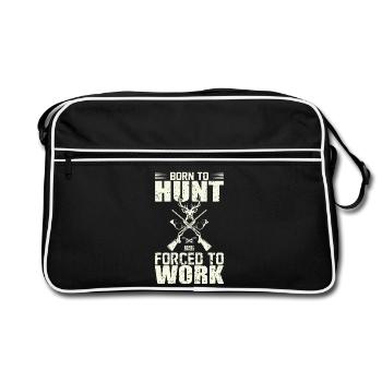 hunter - Retro Bag - black/white - Front