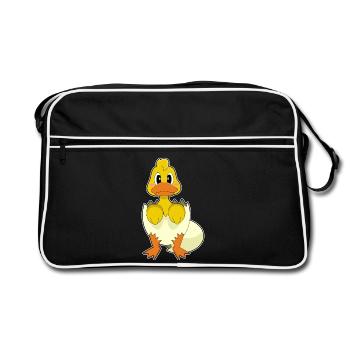 Duck Eggshell - Retro Bag - black/white - Front