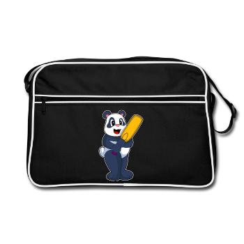 Panda Cricket Cricket Bat - Retro Bag - black/white - Front
