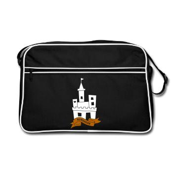 lord of the castle homeowner fairy tale castle castle Illu Castle - Retro Bag - black/white - Front