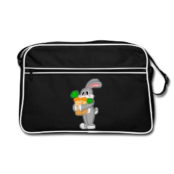 Rabbit Carrot - Retro Bag - black/white - Front