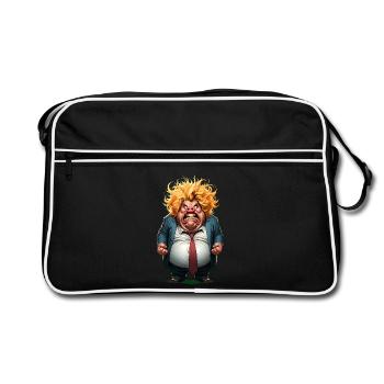 Caricature de citoyen en colère - Sac Retro - noir/blanc - Devant