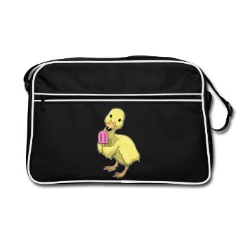 Popsicles au canard - Sac Retro - noir/blanc - Devant