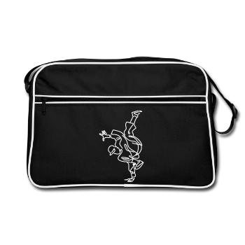 Croquis de breakdance - Sac Retro - noir/blanc - Devant