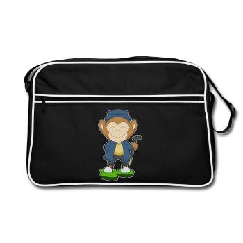 Monkey Pensioner Walking Stick - Retro Bag - black/white - Front