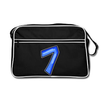 Number 7 Number - Retro Bag - black/white - Front
