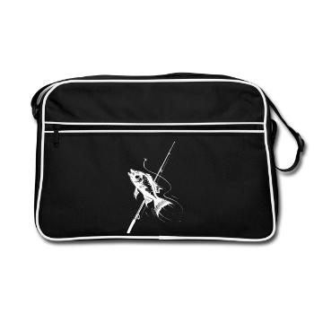 Croquis de pêche - Sac Retro - noir/blanc - Devant
