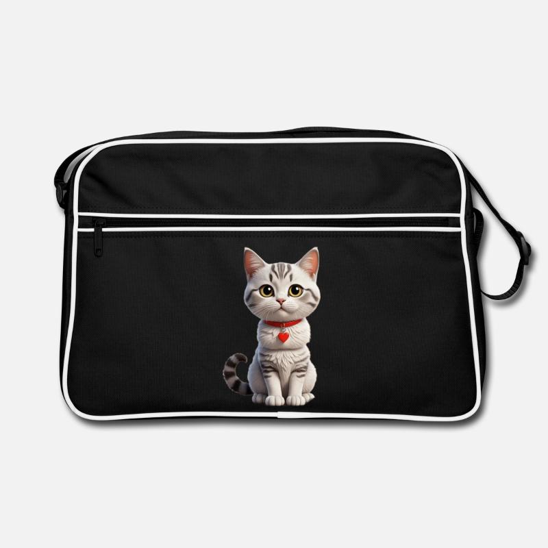 Chat de dessin animé / chat de dessin animé Sac Retro