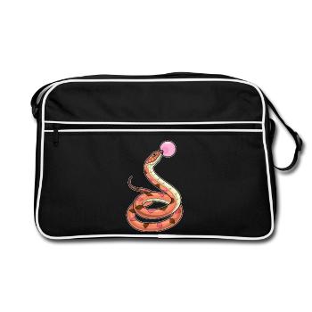 Snake Chewing Gum - Retro Bag - black/white - Front