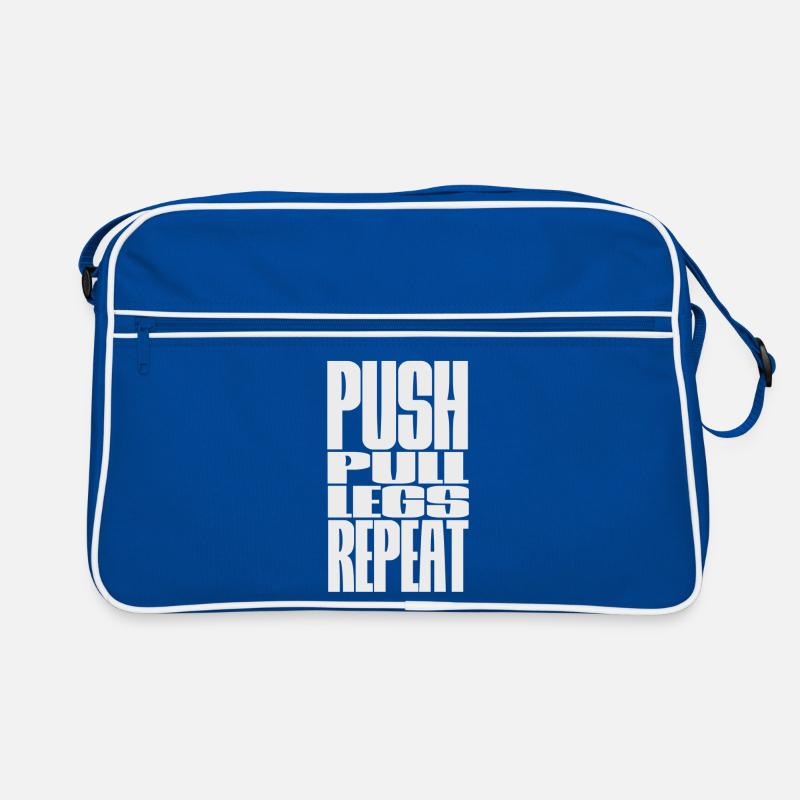 PUSH PULL LEGS WIEDERHOLEN Retro Tasche