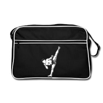 Kickboxeur - Sac Retro - noir/blanc - Devant