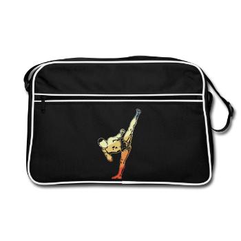 Kickboxer Vintage Look - Sac Retro - noir/blanc - Devant