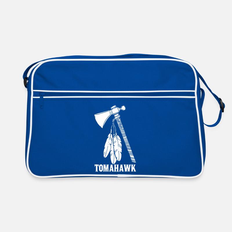 Weißer Tomahawk Retro Tasche