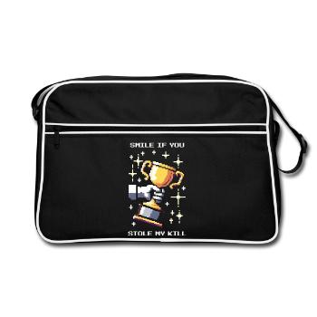 Smile When You Steal My Kill | Pvp - Retro Bag - black/white - Front
