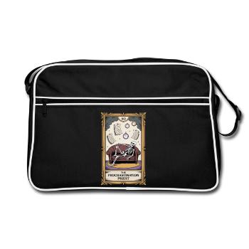 Le Prêtre Procrastination Procrastinateur Squelette - Sac Retro - noir/blanc - Devant