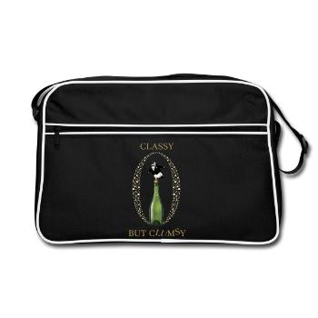Classy Clumsy Penguin - Retro Bag - black/white - Front