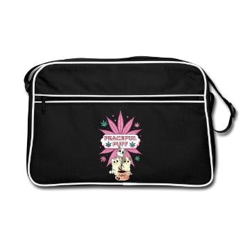 Peaceful Puff C&C - Retro Bag - black/white - Front