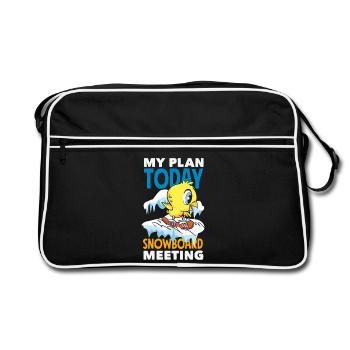 Snowboarding Snowboard Meeting Chairlift - Retro Bag - black/white - Front