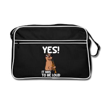 Yes! it has to be loud Trompete Trompetenspieler - Retro Tasche - Schwarz/Weiß - Vorne