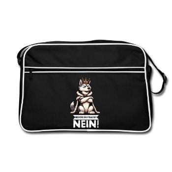 Before you ask Husky Huskies Husky Owners - Retro Bag - black/white - Front