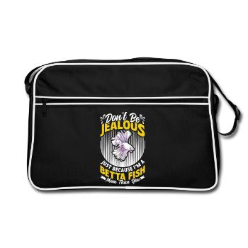  Siamese Fighting Fish Mom Aquarist Fish Tank - Retro Bag - black/white - Front