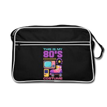 Retro Back to the 80s Vintage Design - Retro Bag - black/white - Front