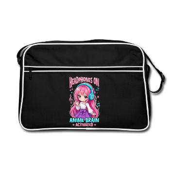 Anime and Music Chibi - Retro Bag - black/white - Front