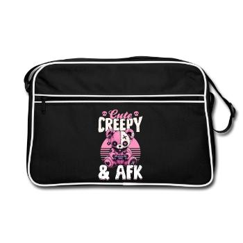 Pastel Goth Soft Goth Gaming Gamer - Retro Tasche - Schwarz/Weiß - Vorne