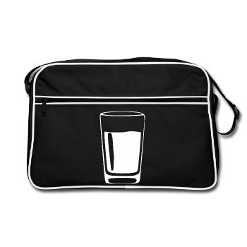 Bar de boissons en verre cadeau gastronomique - Sac Retro - noir/blanc - Devant