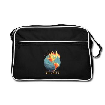 The world is on fire - Retro Bag - black/white - Front
