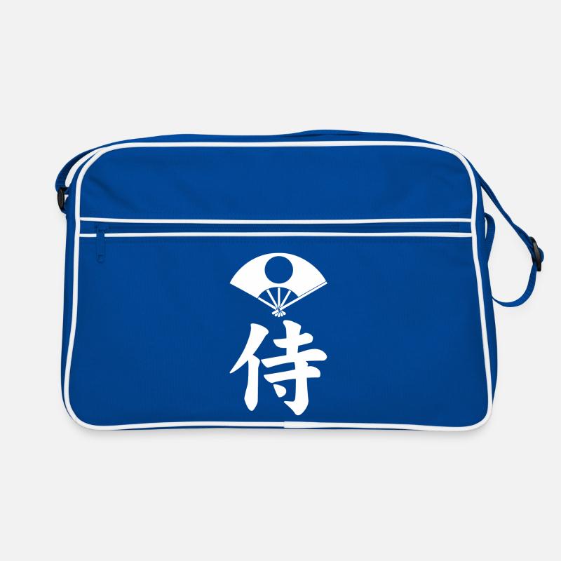Samurai-Emblem des Satake-Clans (weiß) Retro Tasche