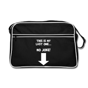 Schwangerschaft Statement Schwanger Babybauch Mama - Retro Tasche - Schwarz/Weiß - Vorne