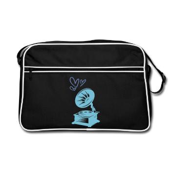Music Gramophone Retro - Retro Bag - black/white - Front
