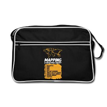 Cartography design - Retro Bag - black/white - Front