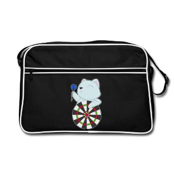 Cible de fléchettes pour chat - Sac Retro - noir/blanc - Devant