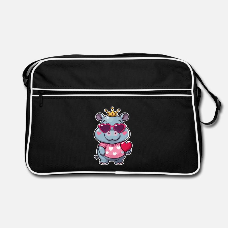 Nilpferd Retro Tasche